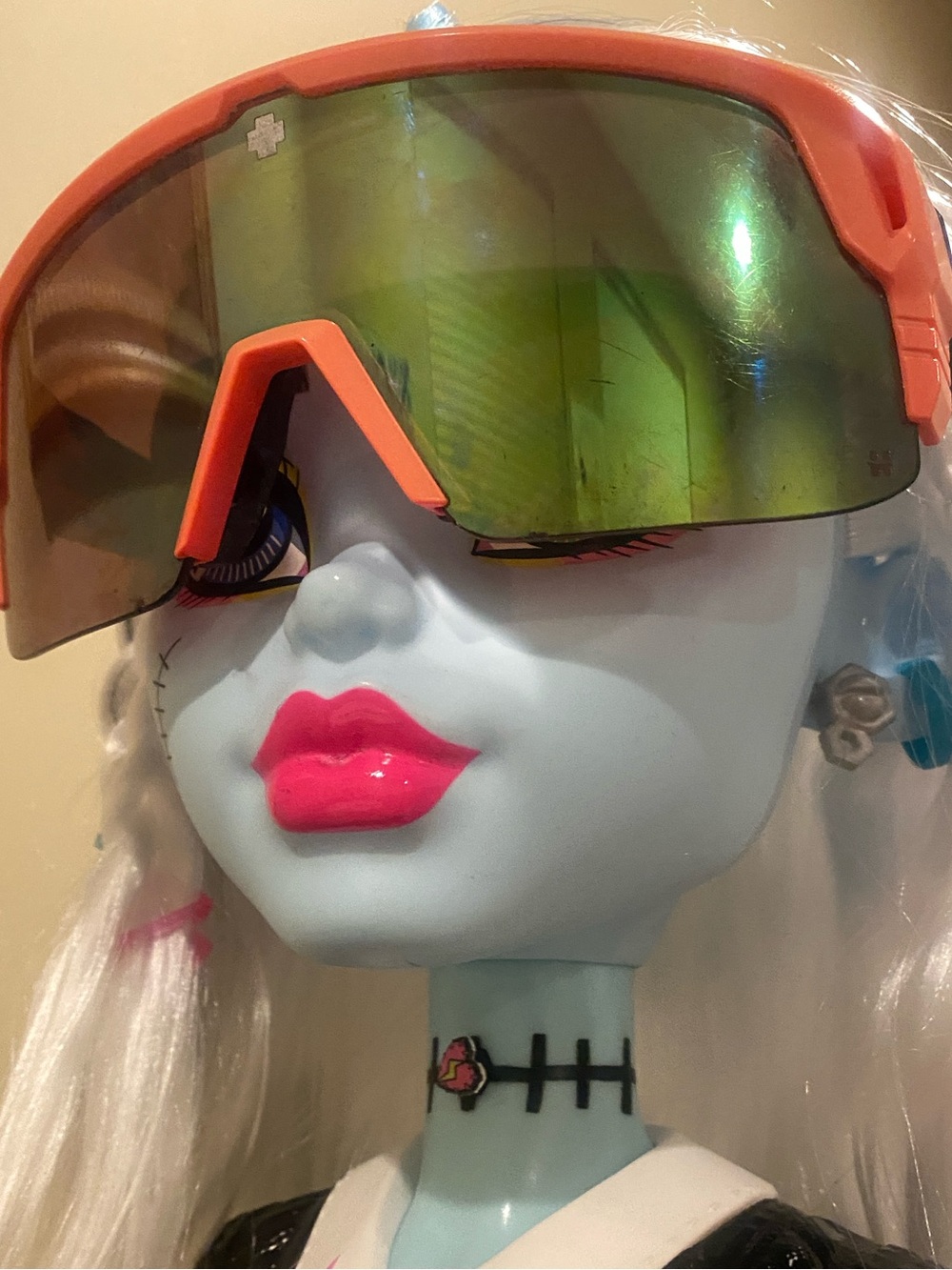 SPY Sunglasses Coral Frame w/Green Mirrored Lens